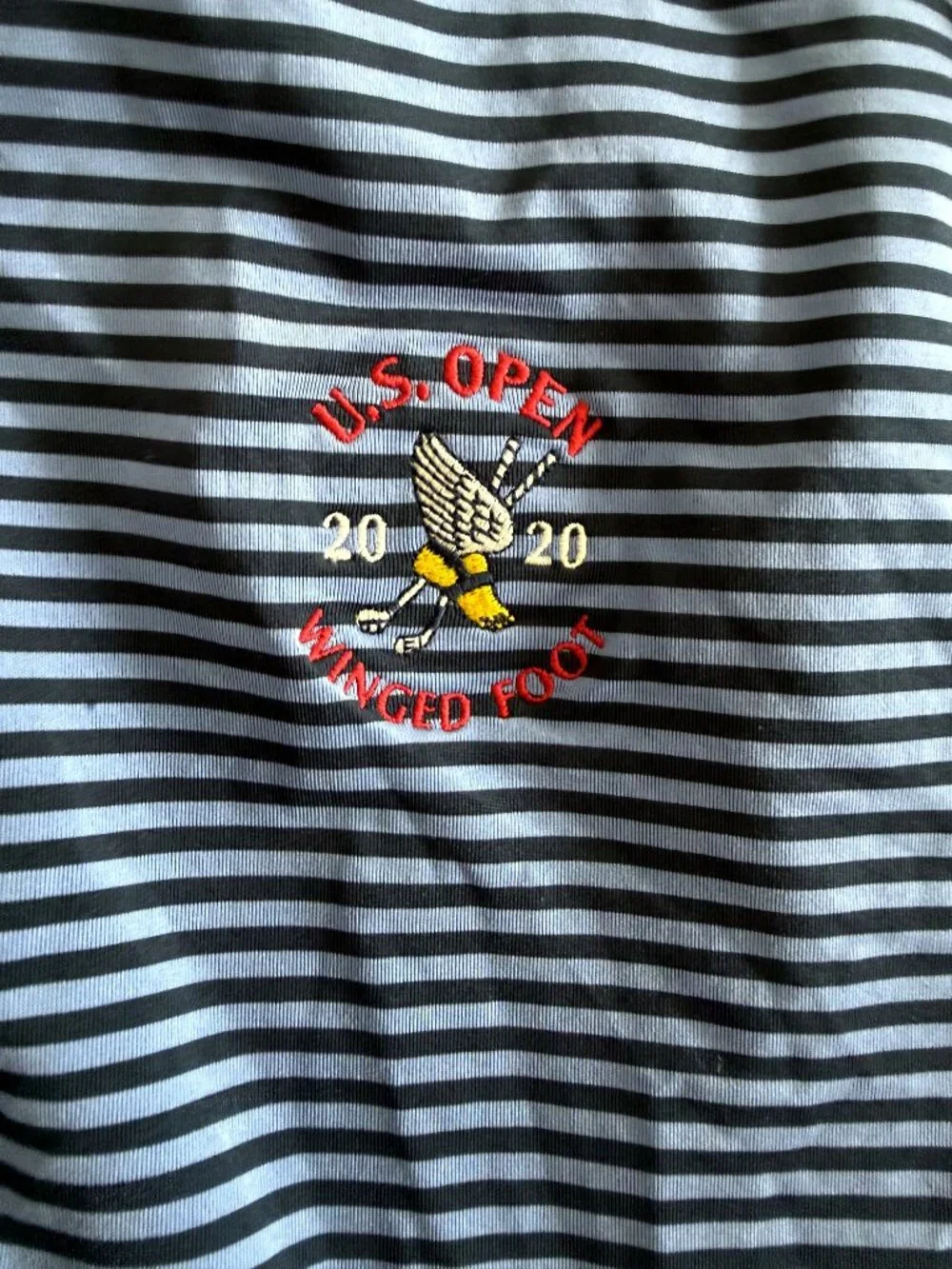 RLX Ralph Lauren 2020 US Open Winged Foot Golf Polo Mens XXL Navy Stripe